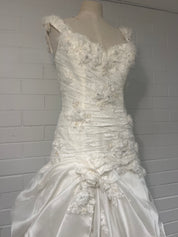1990s Couture Drop Waist Gown