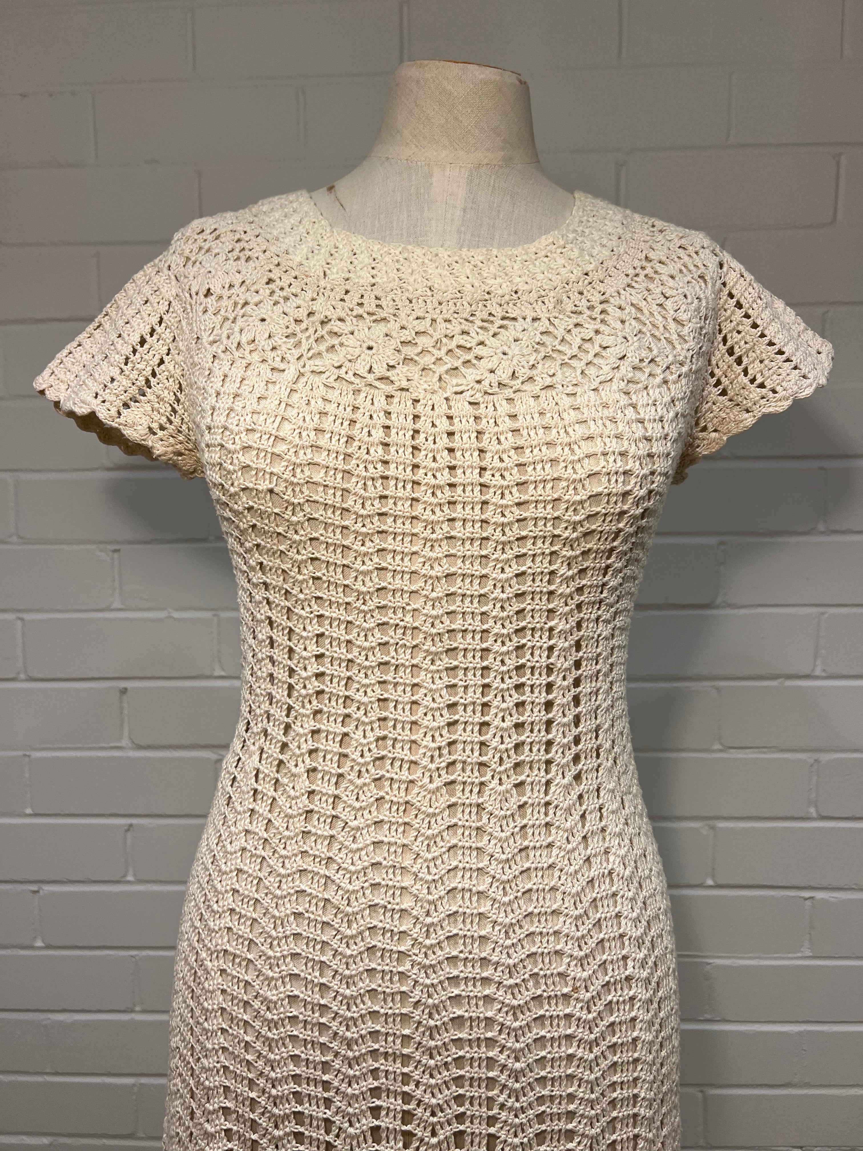 1970s Crochet Dress