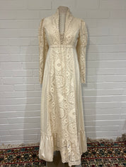 70s Lace Detail Gunne Sax Dress