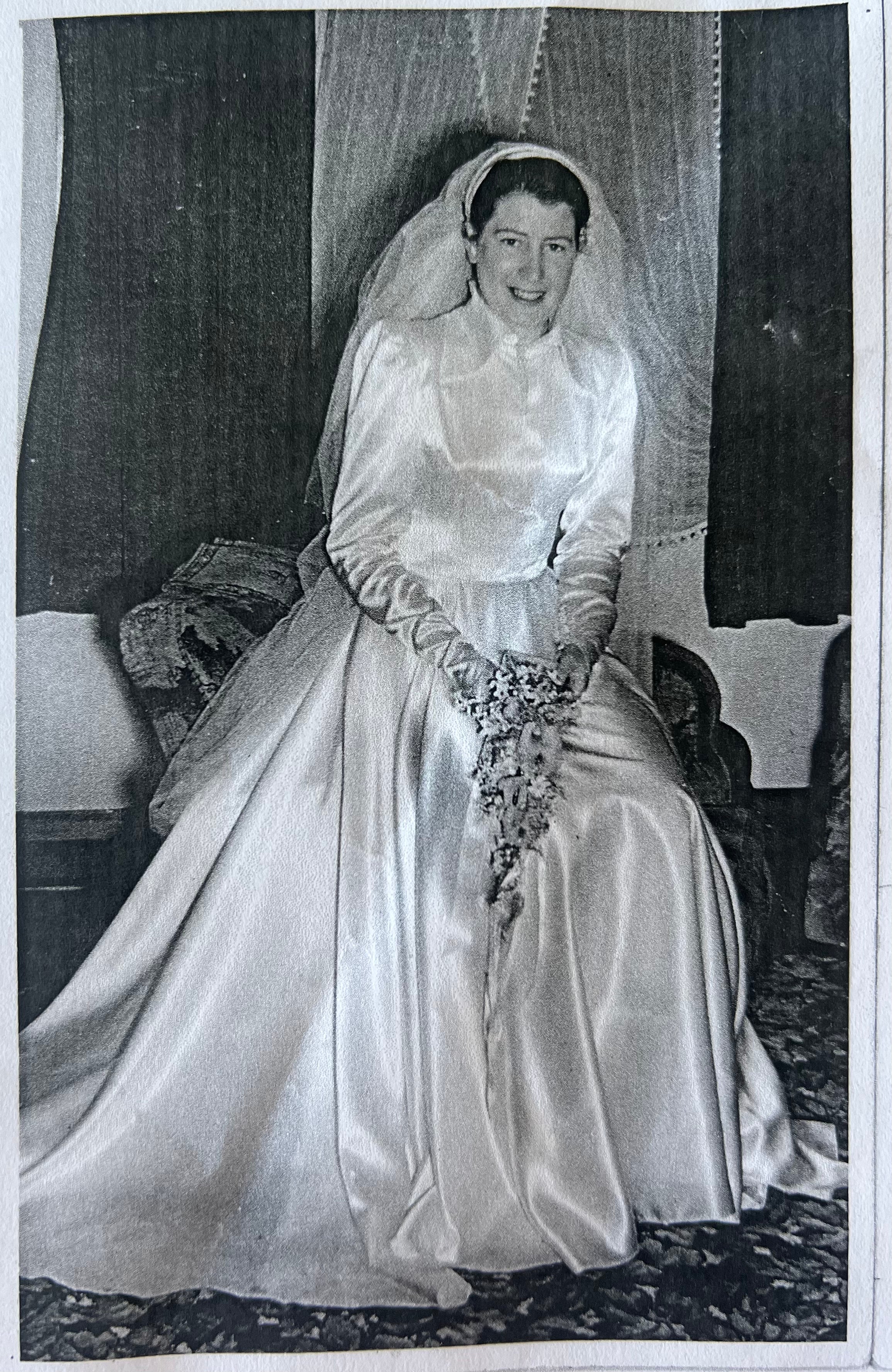 40s Liquid Silk Collared Dress