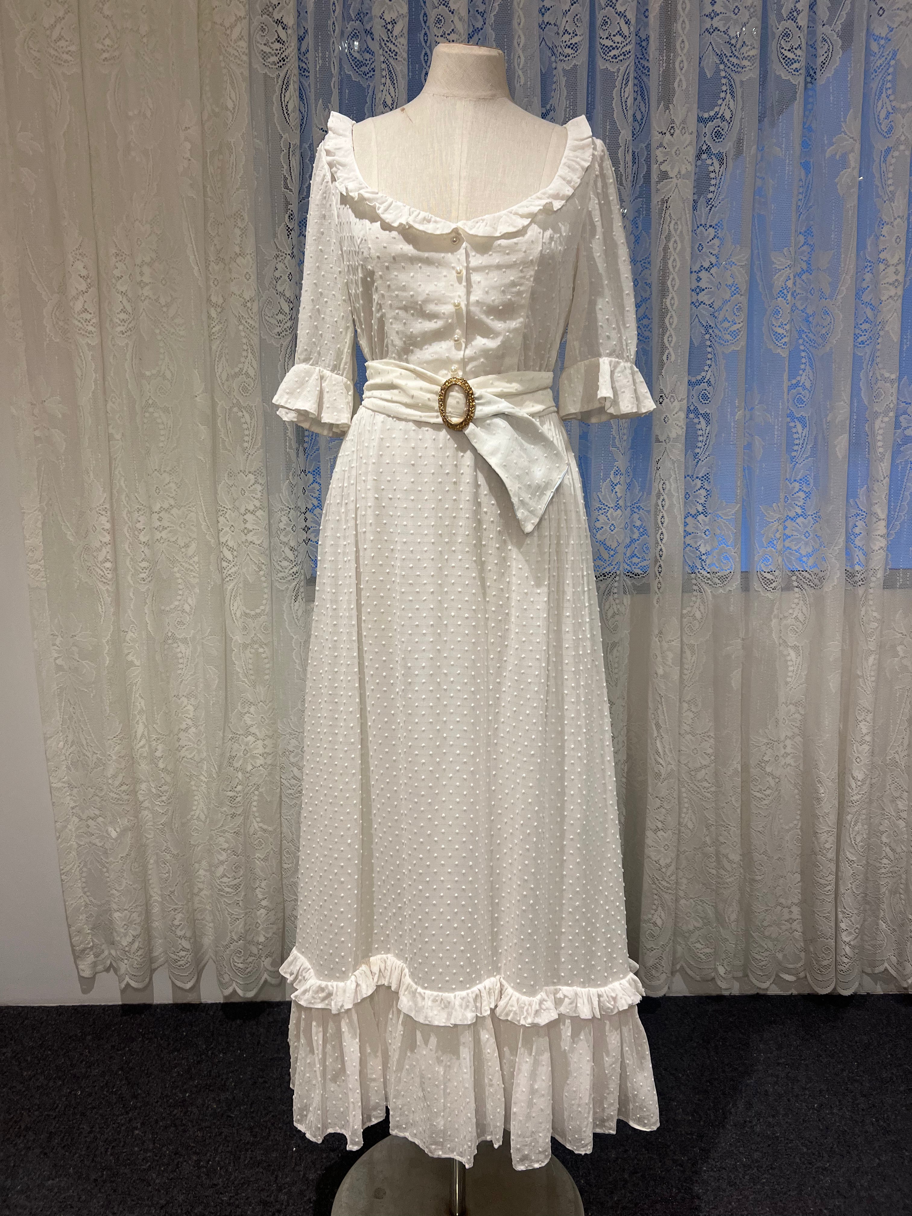 70s Peasant Style Dress with detachable belt