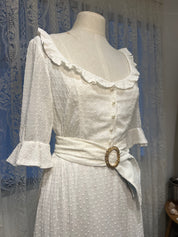 70s Peasant Style Dress with detachable belt