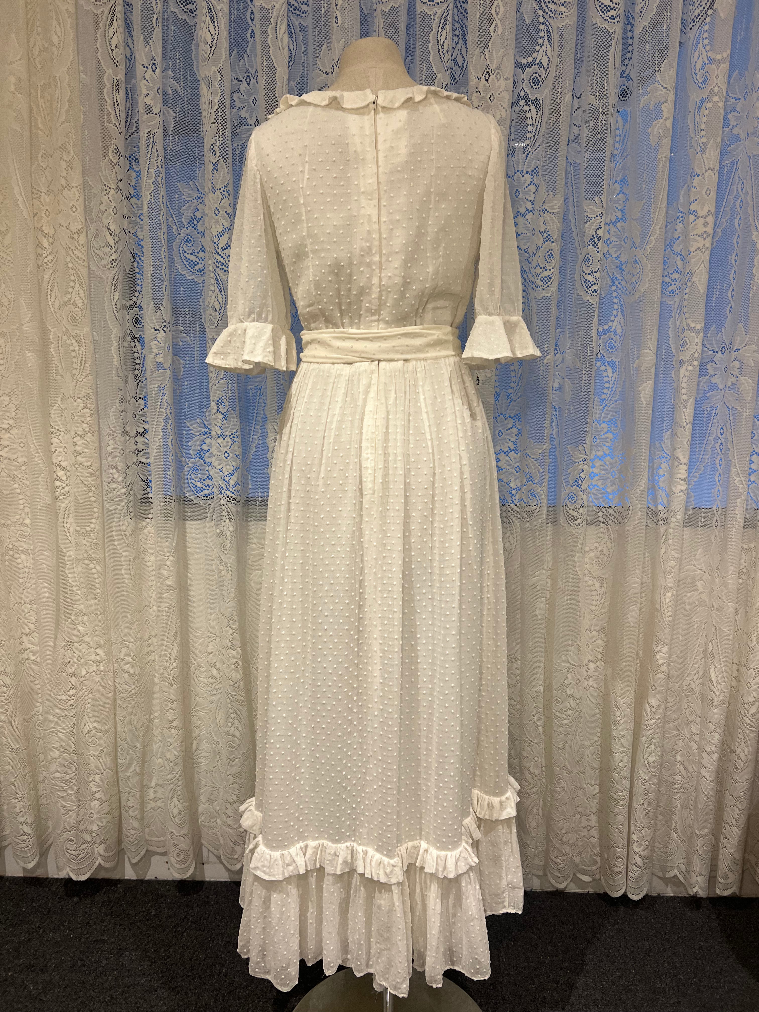 70s Peasant Style Dress with detachable belt