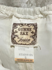 70s Off-the-shoulder Lace Detail Gunne Sax Dress