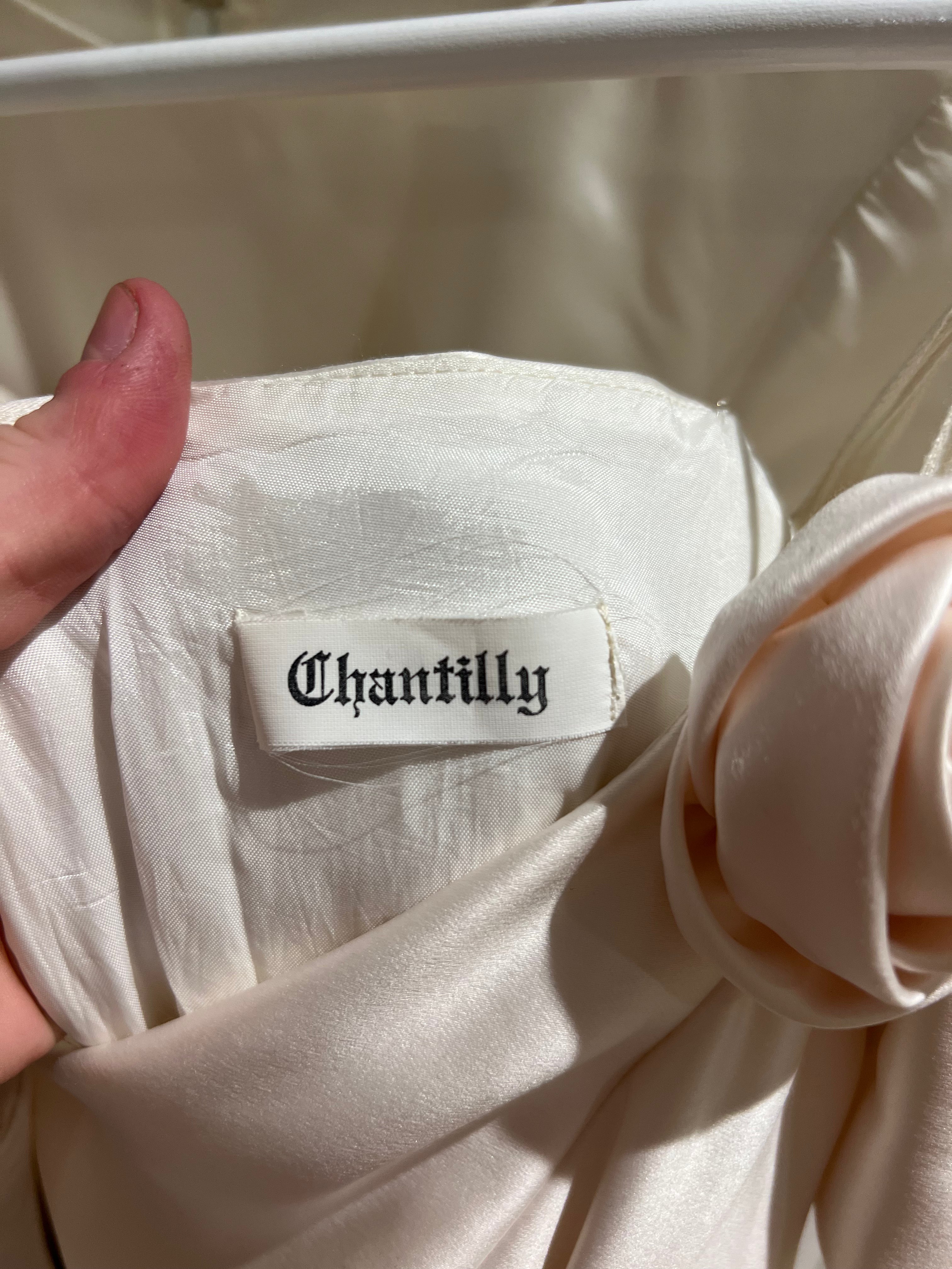 90s Satin Rosette Detail Dress