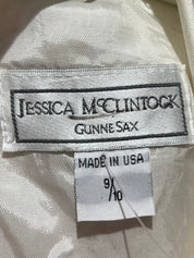 90s Gunne Sax by Jessica McClintock Brocade Halter Dress