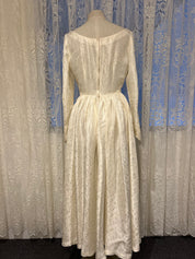 50s Satin Basque Waist Dress