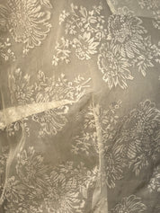 1910s Edwardian Jacquard Silk Organza Dress