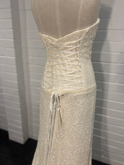 90s Strapless Sequin Mermaid Dress