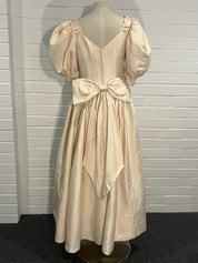 80s Taffeta Bow Detail Dress