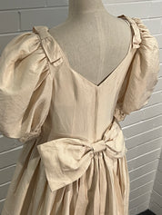 80s Taffeta Bow Detail Dress