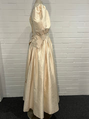 80s Taffeta Bow Detail Dress