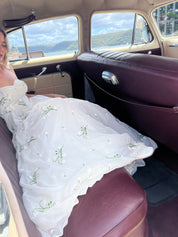 1950s Snowdrop Strapless Corset Dress