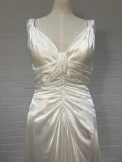 90s Silk Draped Backless Dress