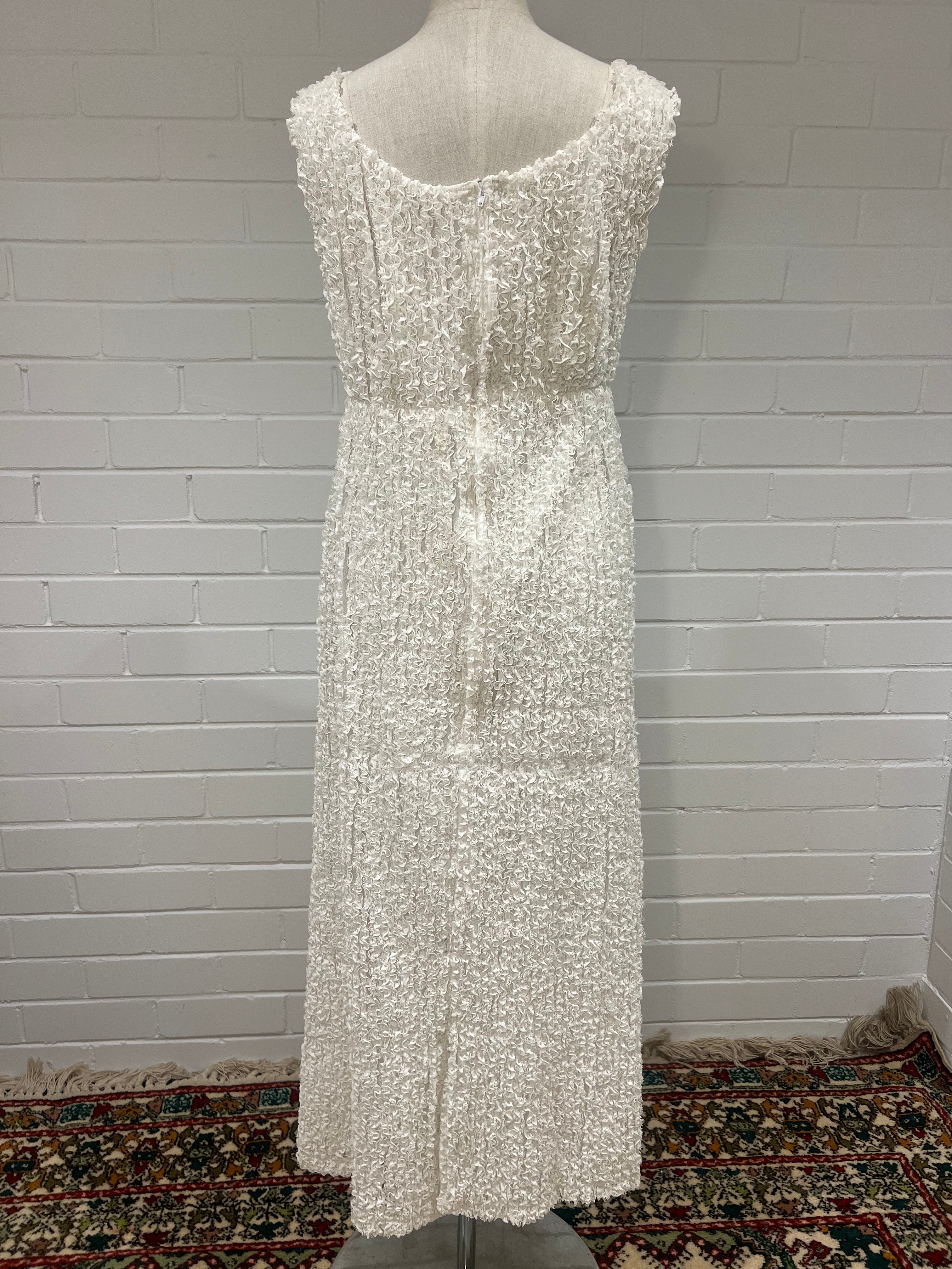60s Lace Ruffle Shift Dress