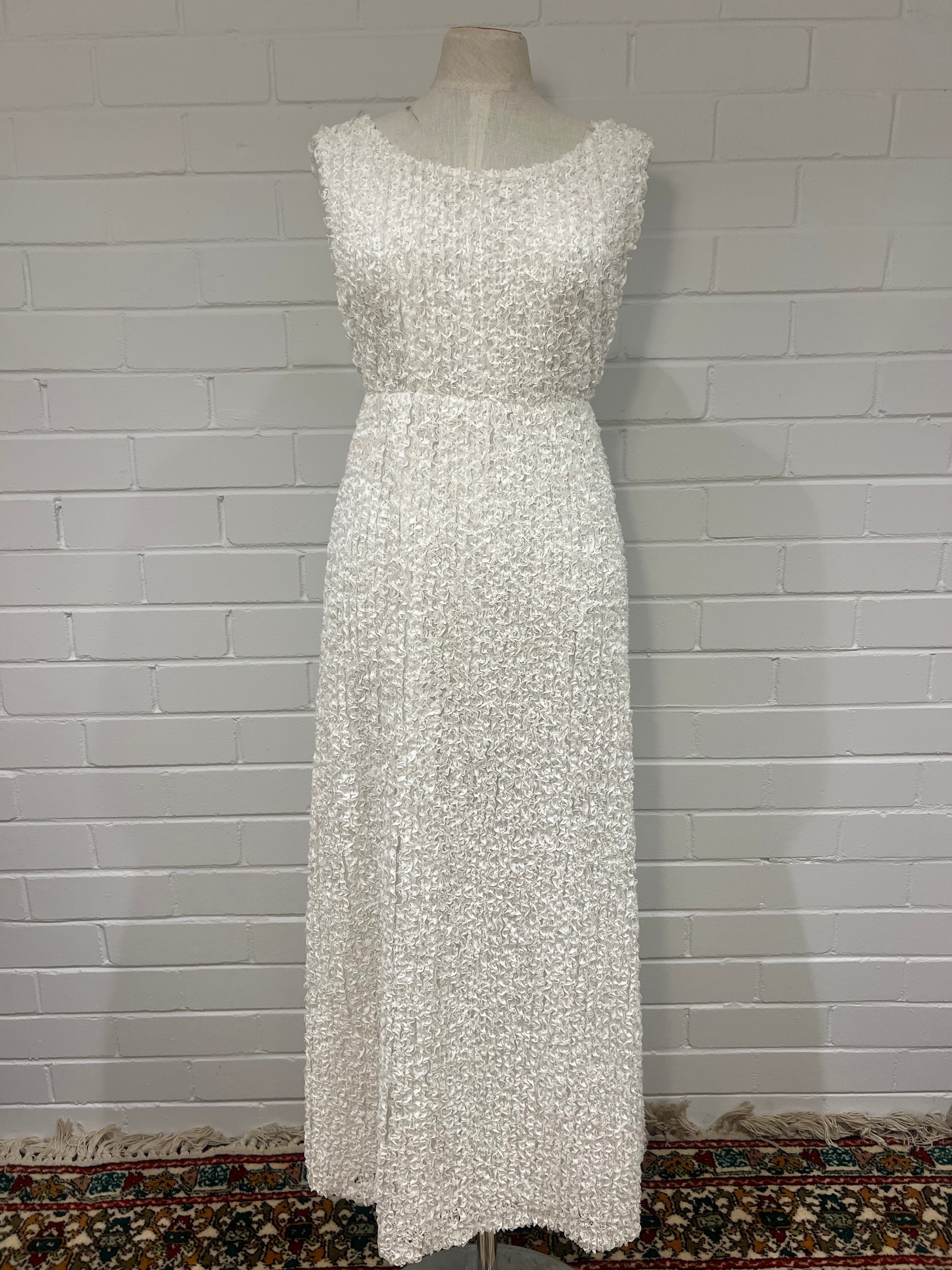 60s Lace Ruffle Shift Dress