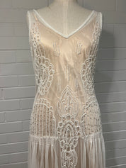 80s Beaded Flapper Dress