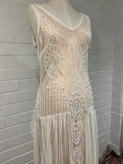 80s Beaded Flapper Dress