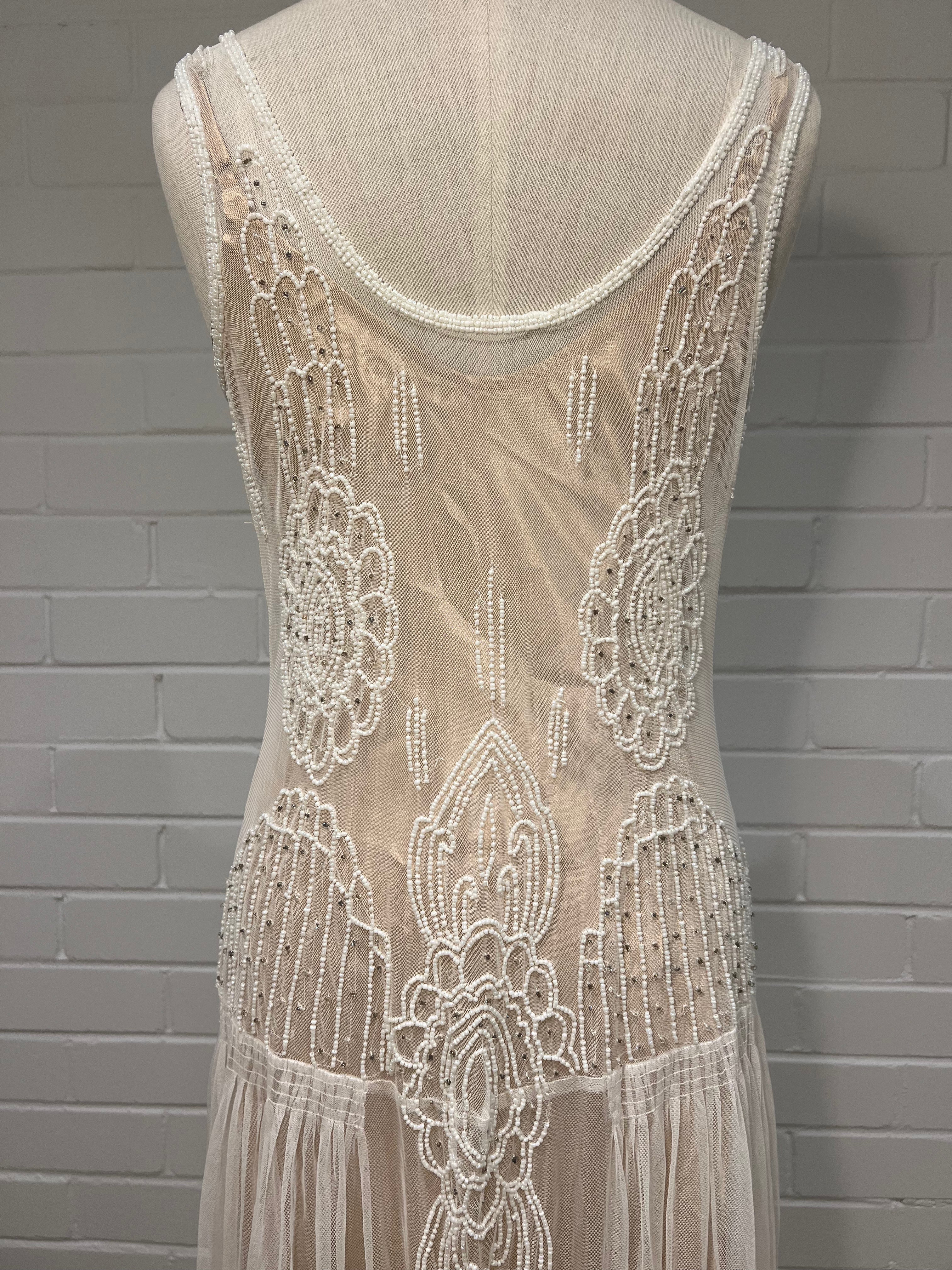 80s Beaded Flapper Dress