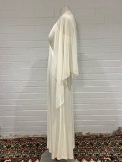 70s Art Deco Cape Sleeve Dress