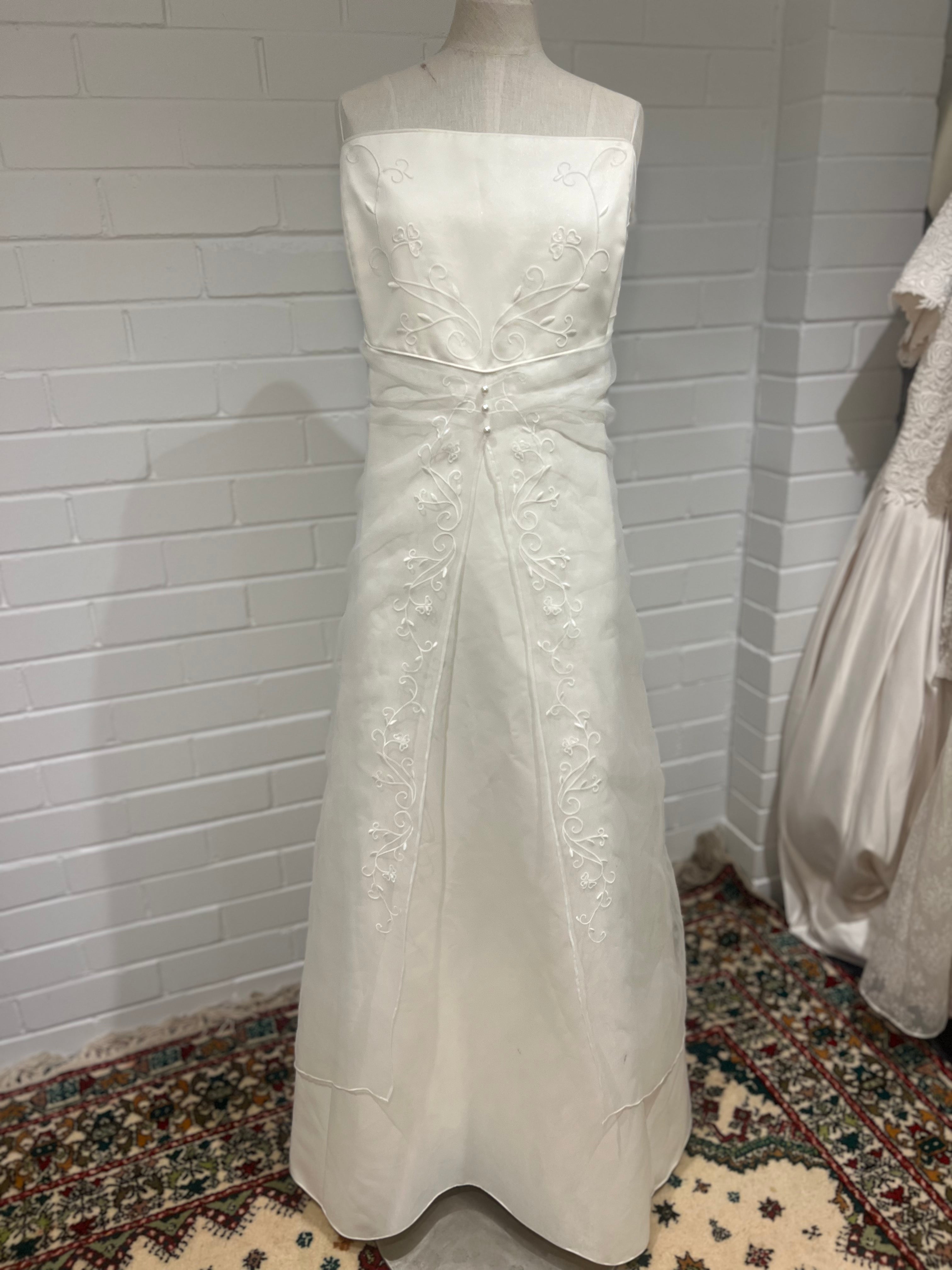 90s Embroidered Spaghetti Strap Dress