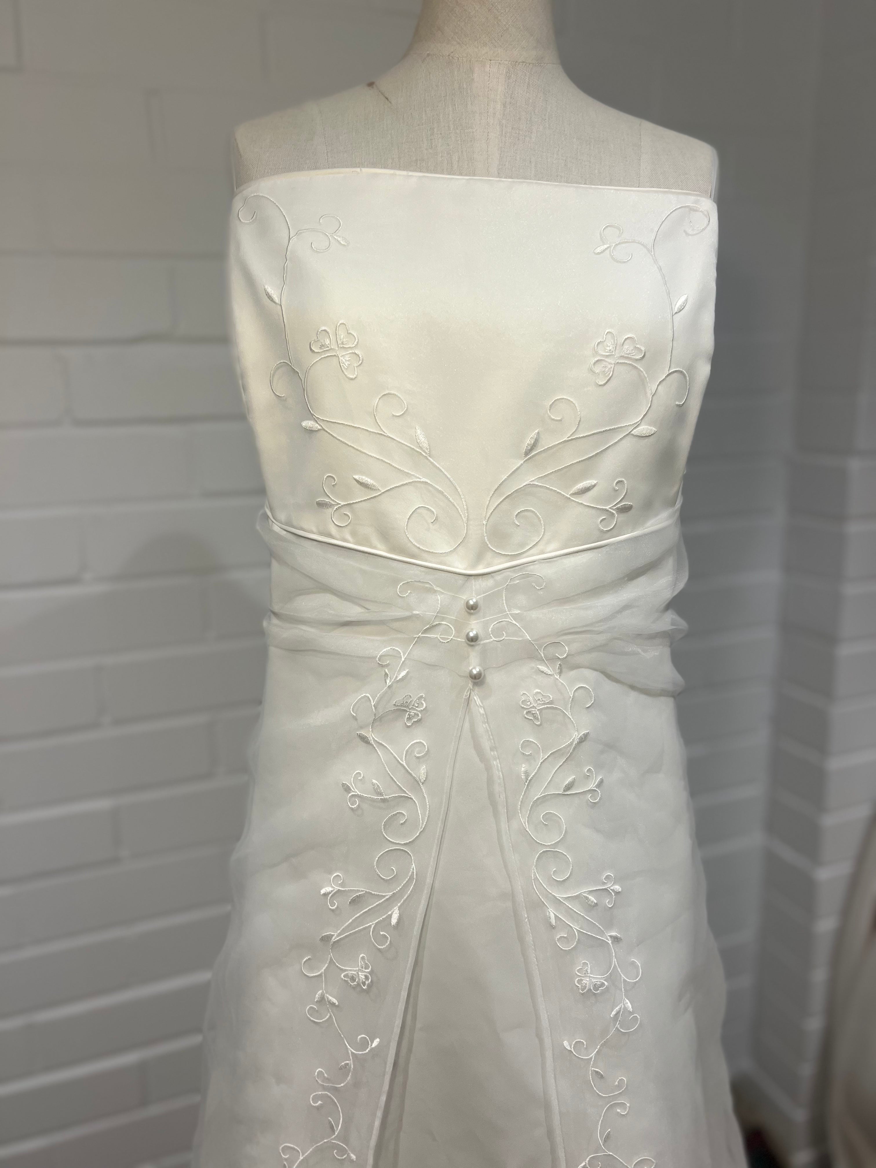 90s Embroidered Spaghetti Strap Dress