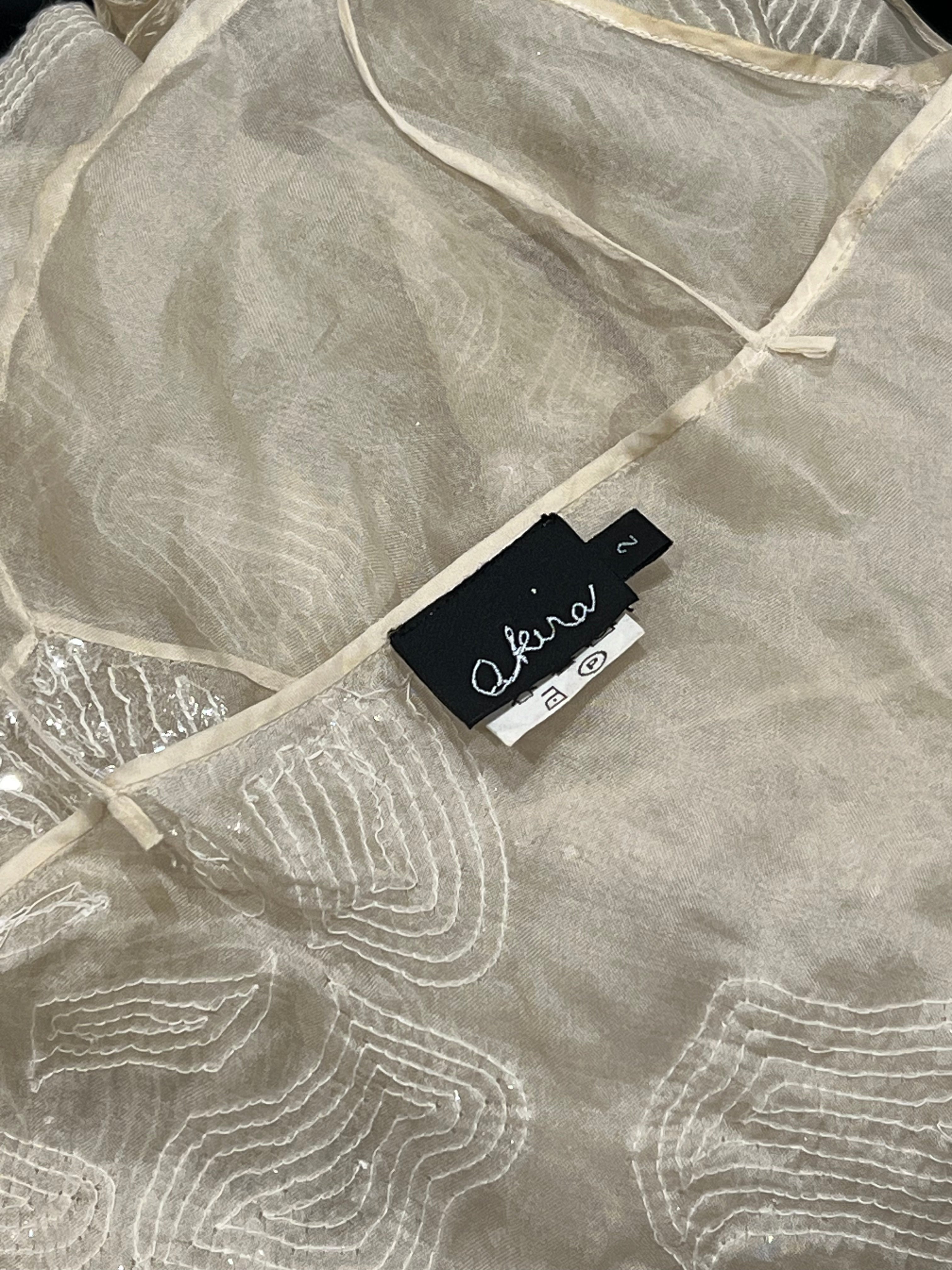 90s Akira Silk Sequin Rosette Slip