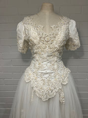 80s Tea Length Tulle Skirt Dress