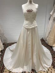 90s Embossed Corset and Satin Skirt Set