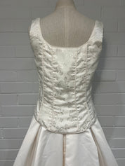 90s Embossed Corset and Satin Skirt Set