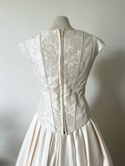 1990s Embossed Satin Corset