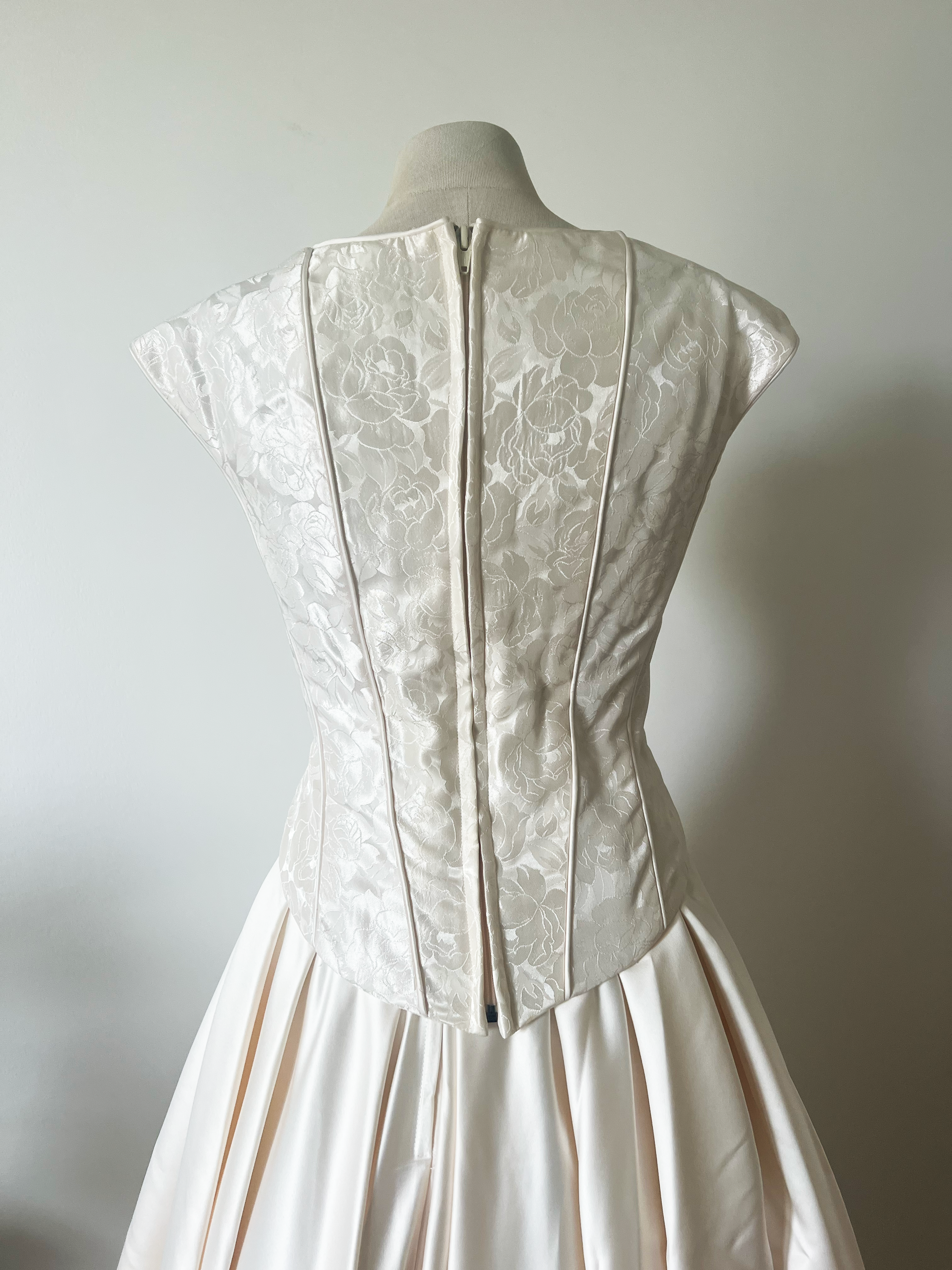 1990s Embossed Satin Corset