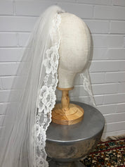 70s Lace Mantilla Cathedral Veil