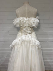 80s Off-the-shoulder Ruffle Dress