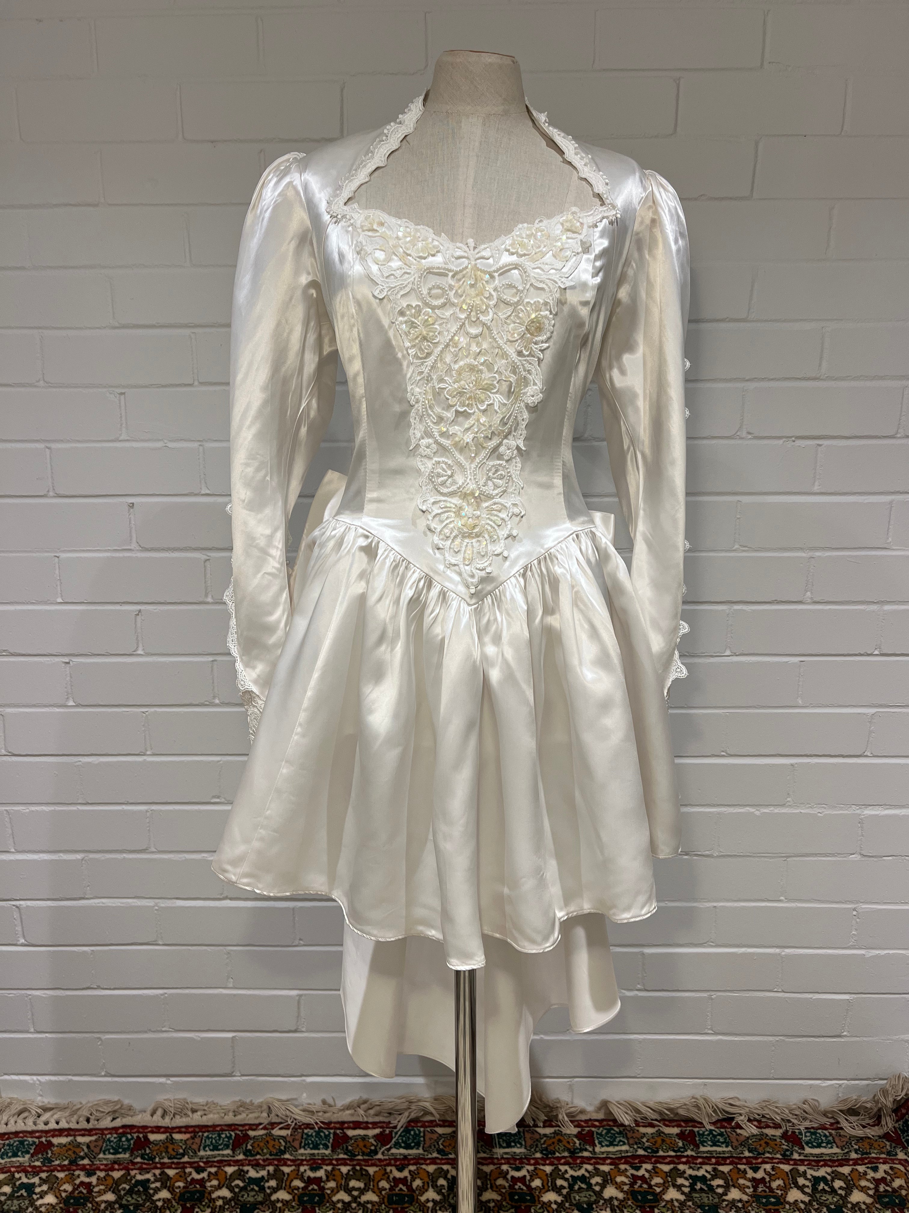 80s Jessica McClintock Short Backless Dress