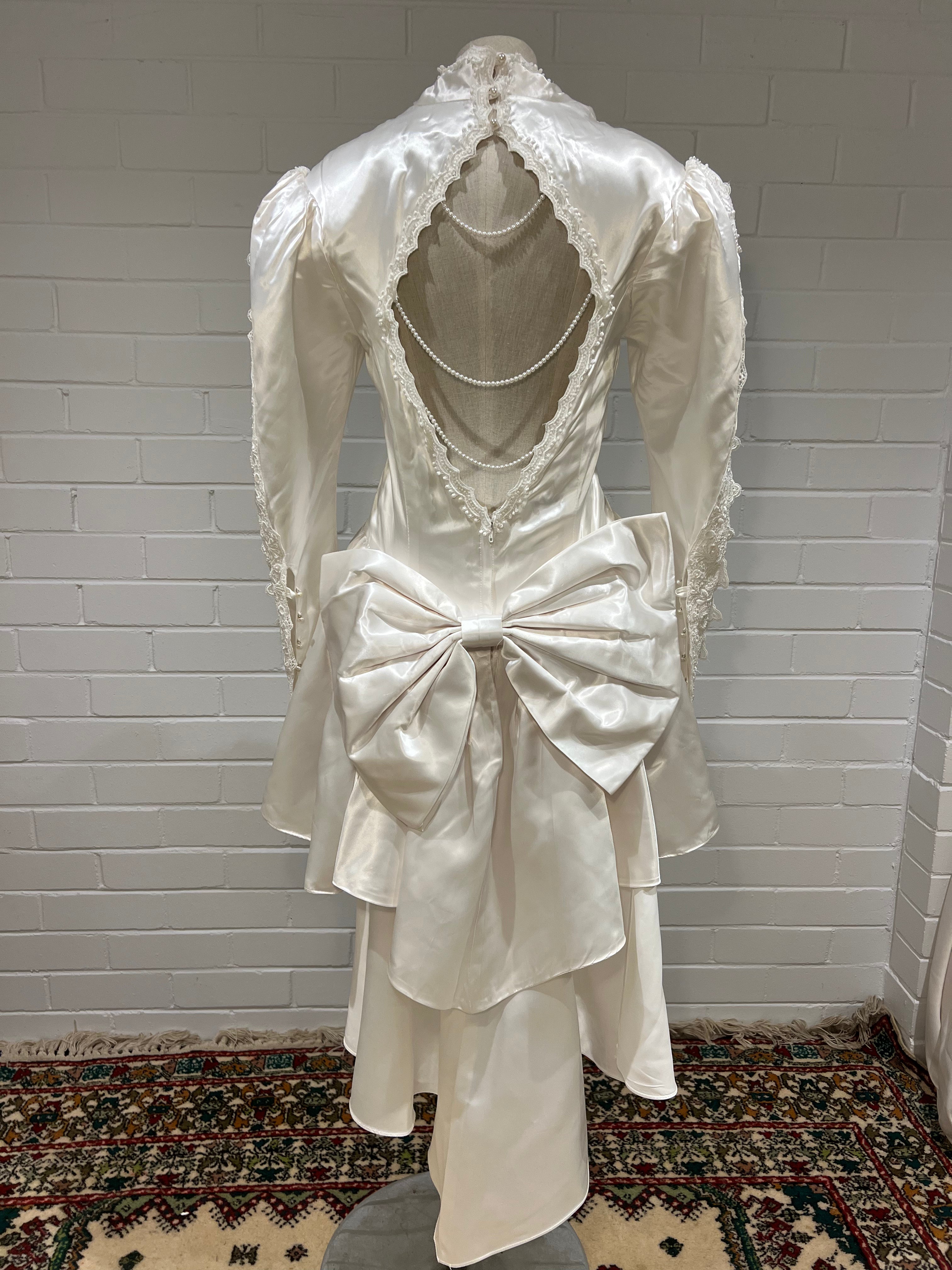 80s Jessica McClintock Short Backless Dress