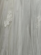 90s Off-the-shoulder Lace Basque Waist Ballgown