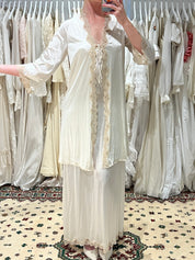 70s Cream Lace Slip and Jacket