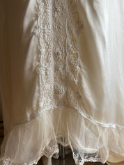 1970s Embroidered Lace Dress