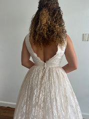 80s Chantilly Lace Tea-length Dress