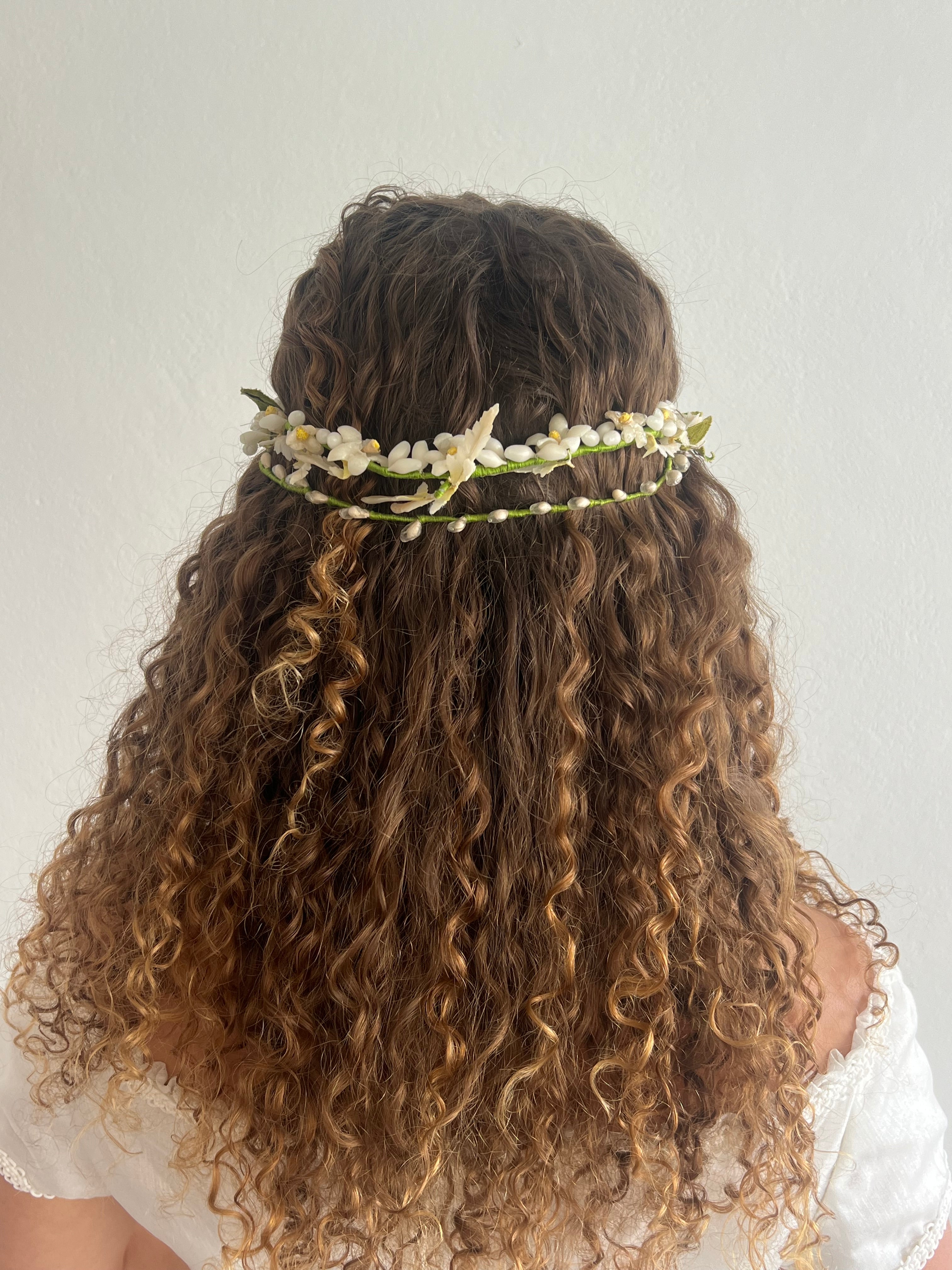 30s Wax Flower Juliet Flower Crown