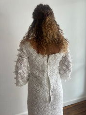 60s Guipure Lace Shift Dress