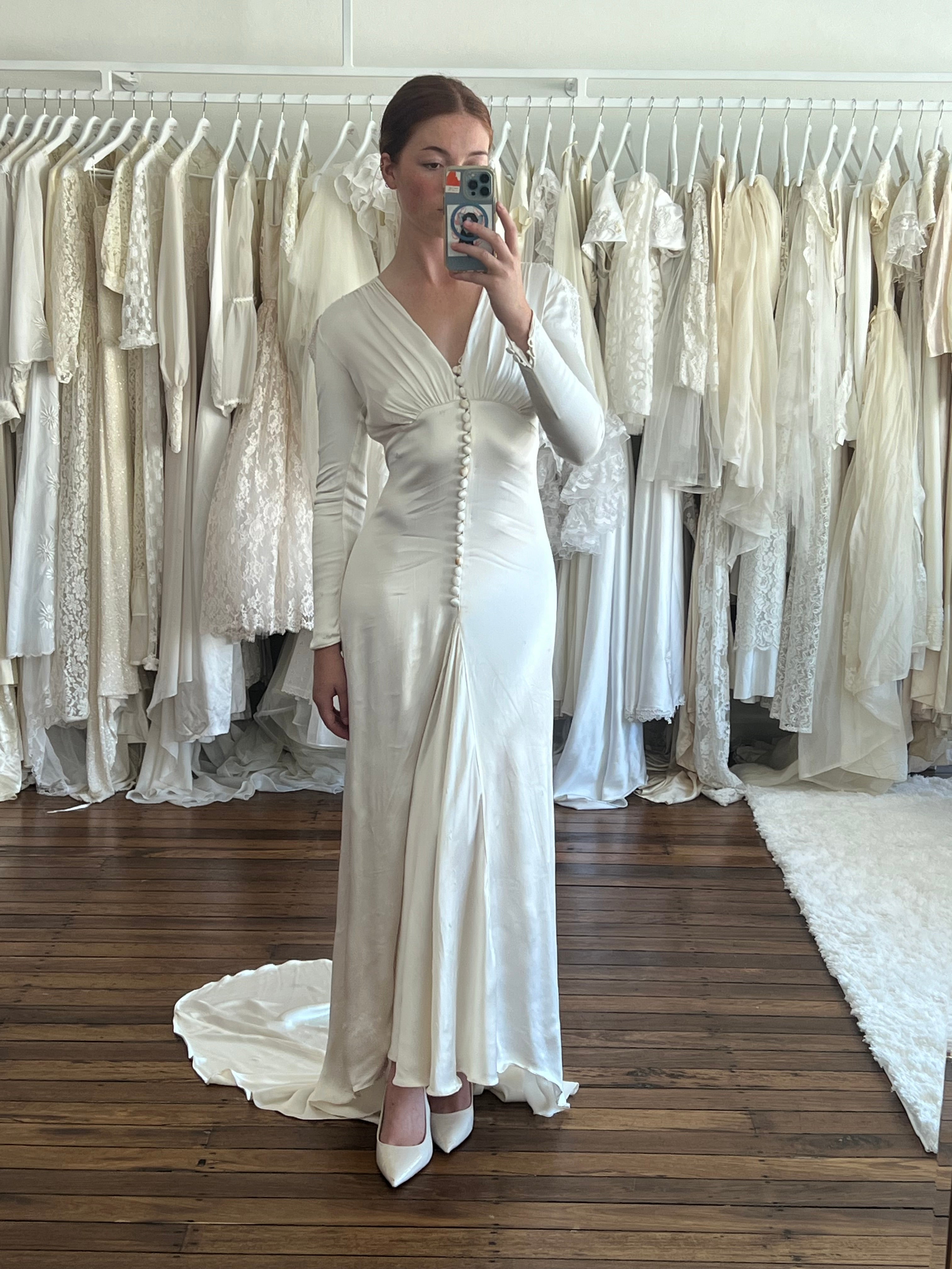 30s Liquid Silk Empress Dress