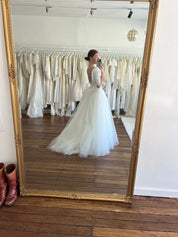 90s Lace Bodice Tulle Skirt Ballgown