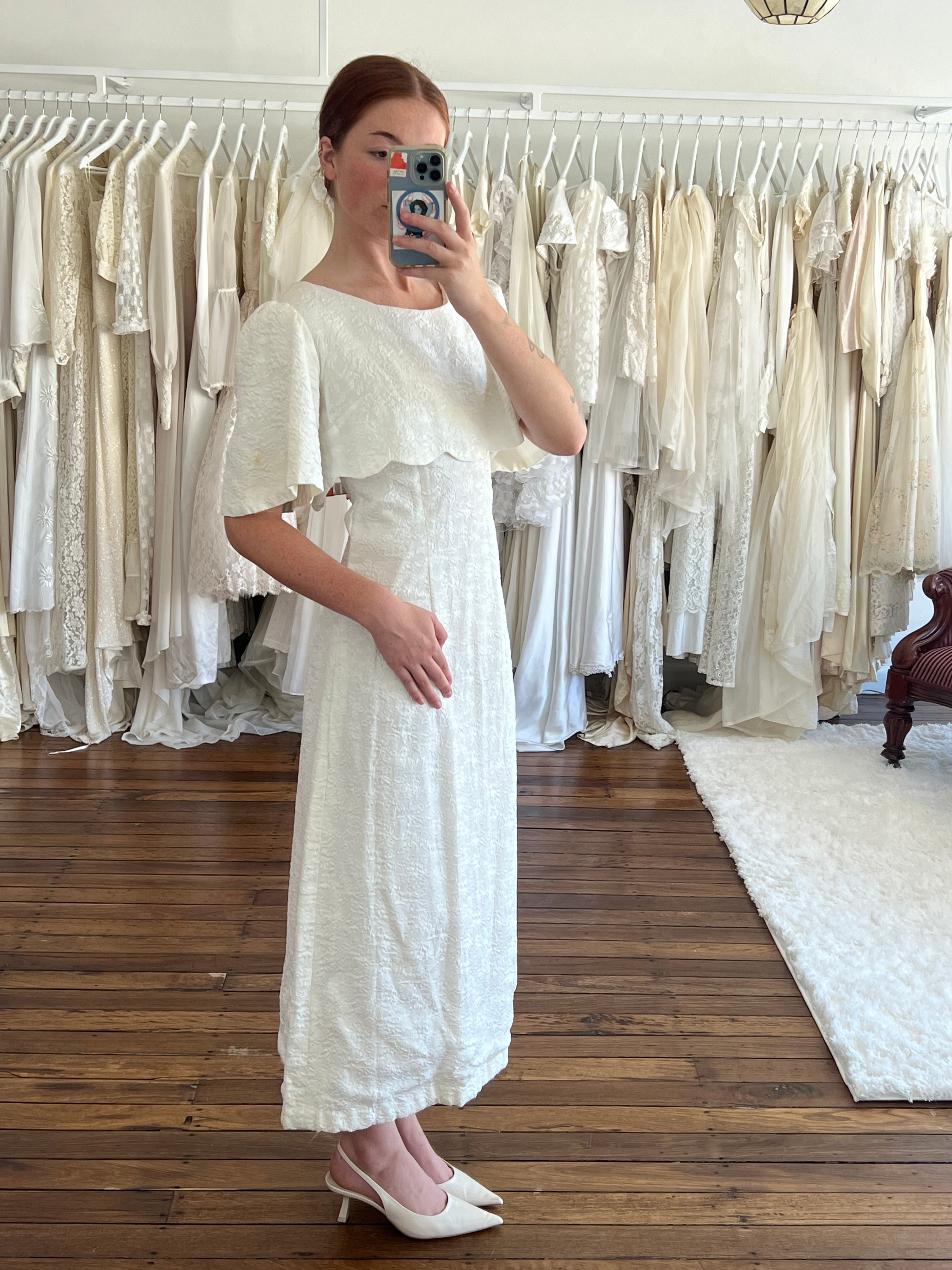 60s Scalloped Waistline Shift Dress