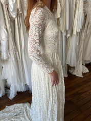 50s Chantilly Lace Collared Dress