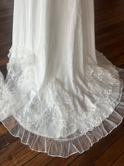 80s Off-the-shoulder Puff Sleeve Dress