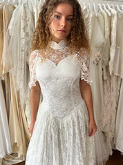 1970s Lace Heart Dress