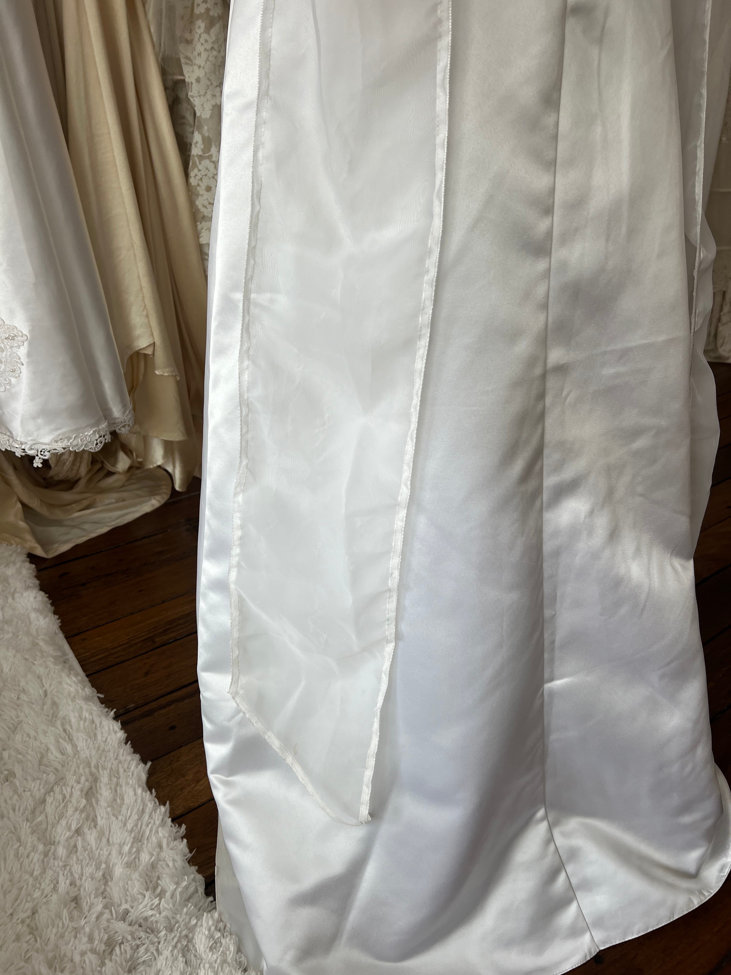 90s Sheer Neck Scarf with Ribbon Trim