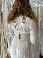 Edwardian Embroidered Cotton Dress